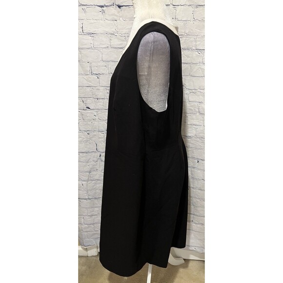 Catherines Womens Dress Black & White Round Neck Lined Sleeveless Plus Size 18W - Picture 3 of 7